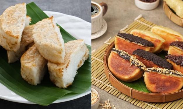 Jajanan Indonesia Kue Pancong Dengan Berbagai Topping