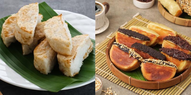 Jajanan Indonesia Kue Pancong Dengan Berbagai Topping