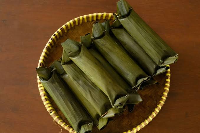 Makanan Lonjong Lontong Hidangan Tradisional Indonesia